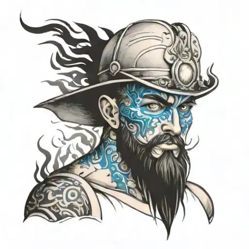 The Fire Man With Blue Eyes