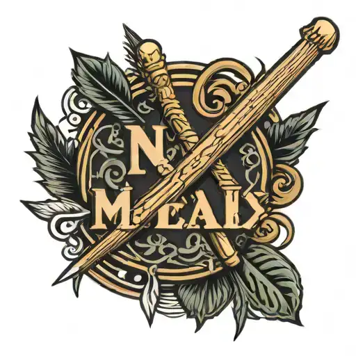 Roman Numerals Underlined By A Drumstick