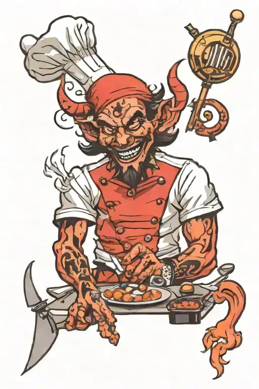 Devil Chef Preparing