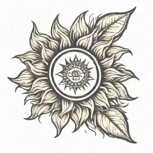 A Sun With Sunflowers Small