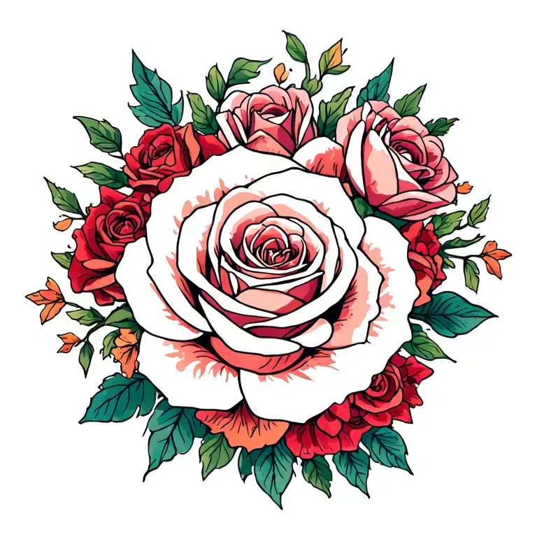 Roses And Flowers Blooming