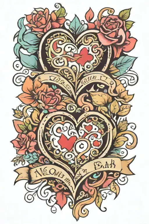 Hearts With Kids Names