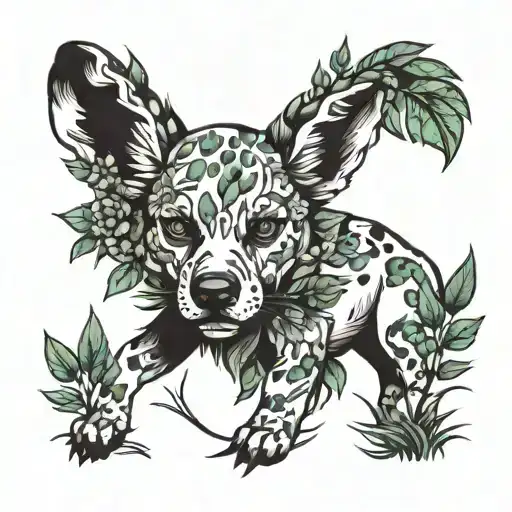 Wild Dog With Nature Scene