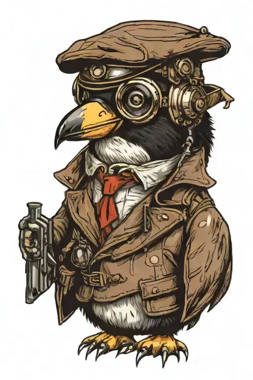 Penguin In Aviator Suit