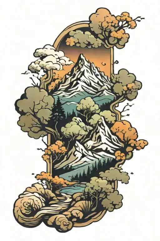 Mountain Landscape Sleeve