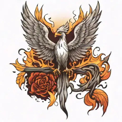 Resurection Of A Phoenix Rising From The Ashes