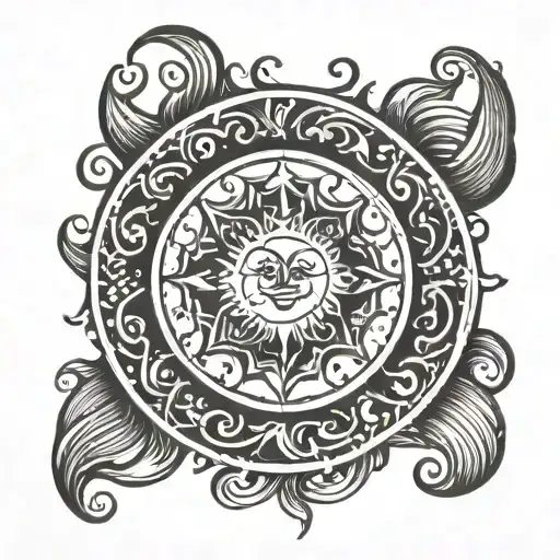 A Sun But The Circle Is A Swirl