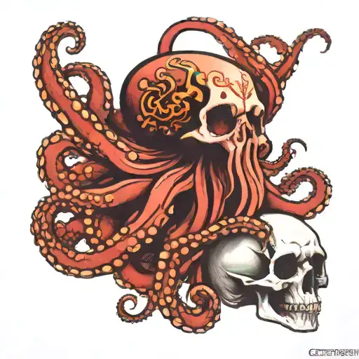 Octopus And Skull