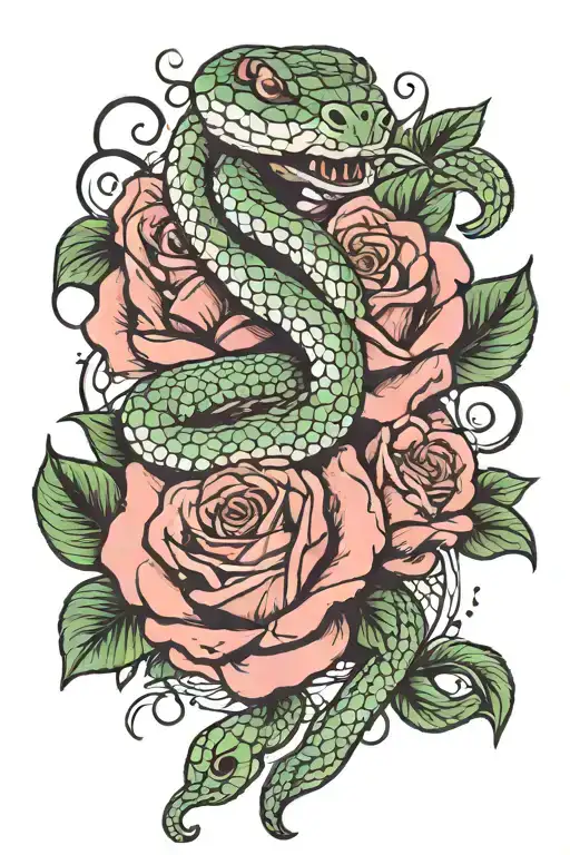 Snake And Rose