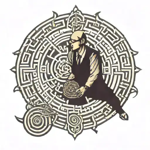 Man In The Maze Symbol Integrated
