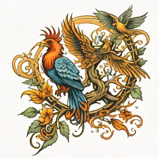 Phoenix And Tree Of Life