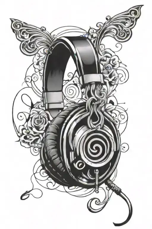 Treble Cleff Headphones Music