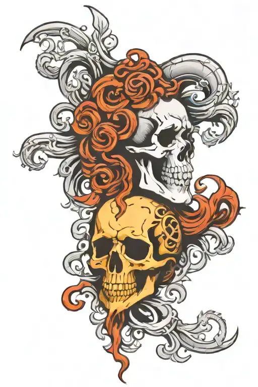 Skull And Medusa Greek Mythology