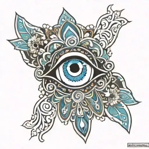 Hamsa Greek Evil Eye Surrounded