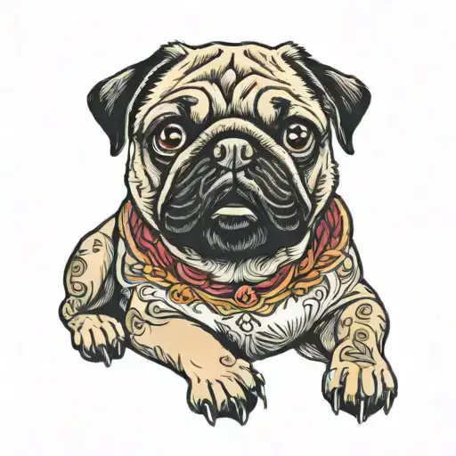 Pug Dog Old School