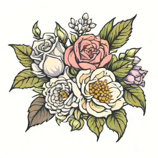 February April And May Birth Flower Bouquet