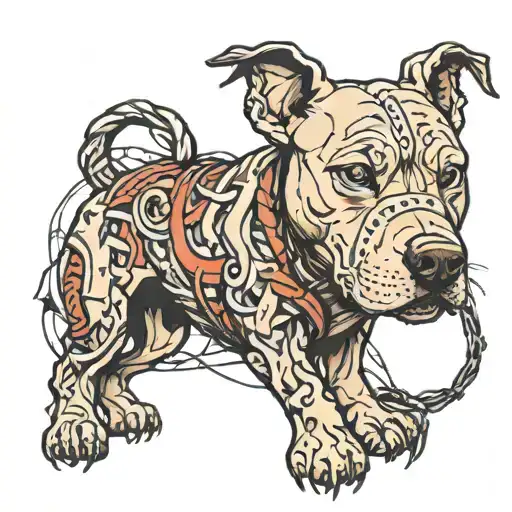 Pitbull And Barbed Wire