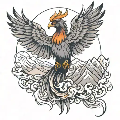 Phoenix And Mountain Range