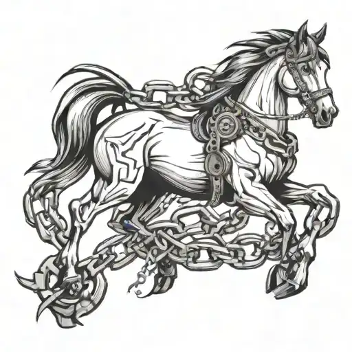 The Horse Breaks Out Of The Chains