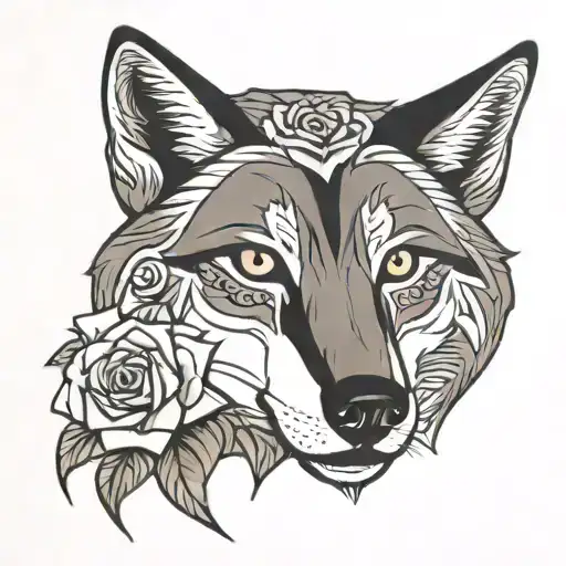 Rose Wolf Face