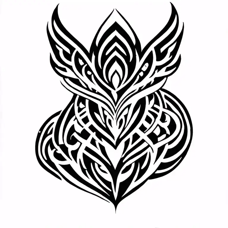 Long Intertwined Tribal Patterns