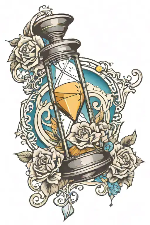 Broken Hour Glass With Sand