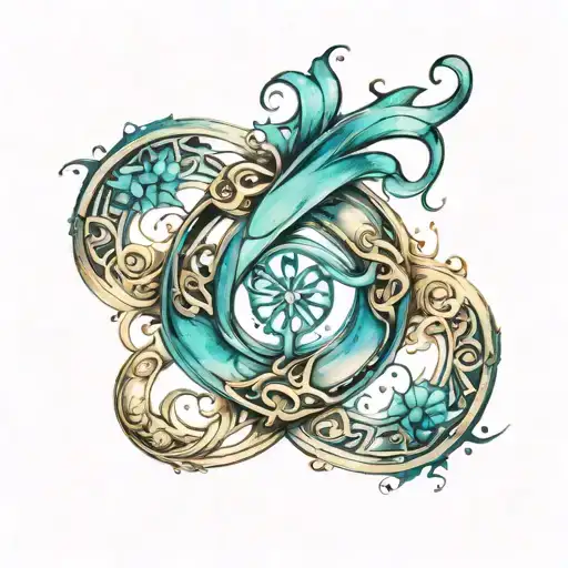 Water Color Infinity Sign