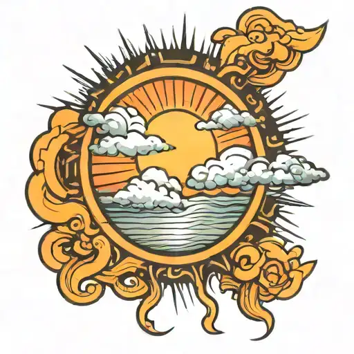 Sun Rays Through Clouds