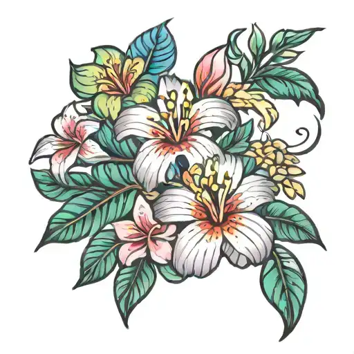 Hawaiian Flowers Blooming