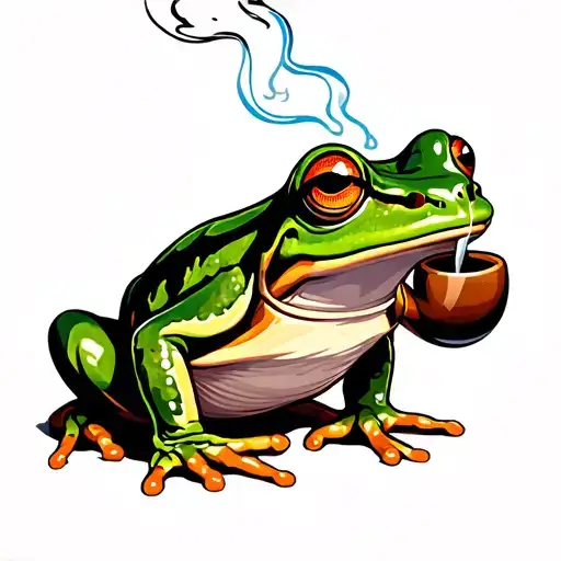 Frog Smoking Pipe