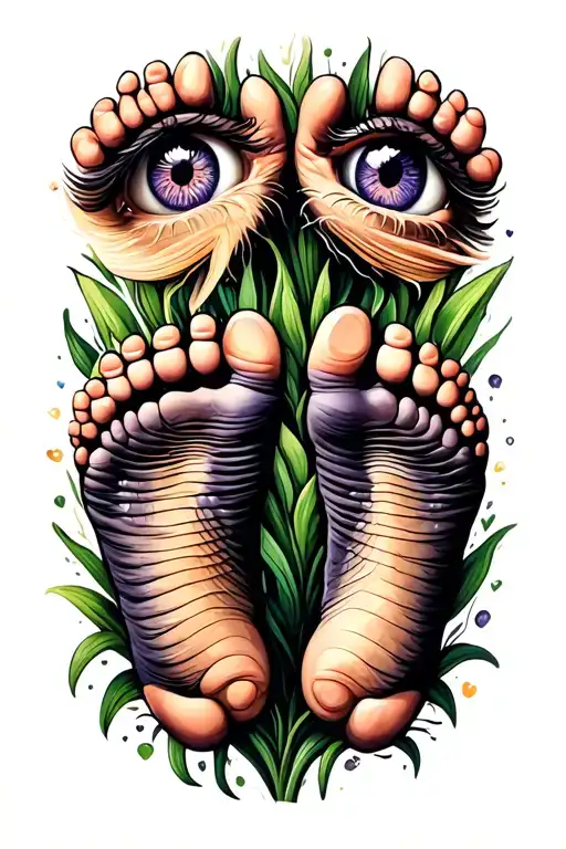 3 Sets Of Baby Footprints With Irises Says I'll Love You Every Step Of The Way