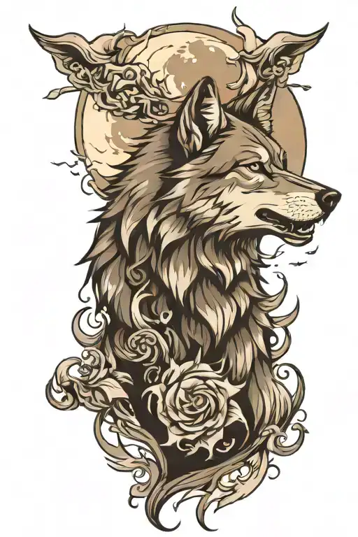 Wolf Howling At The Moon