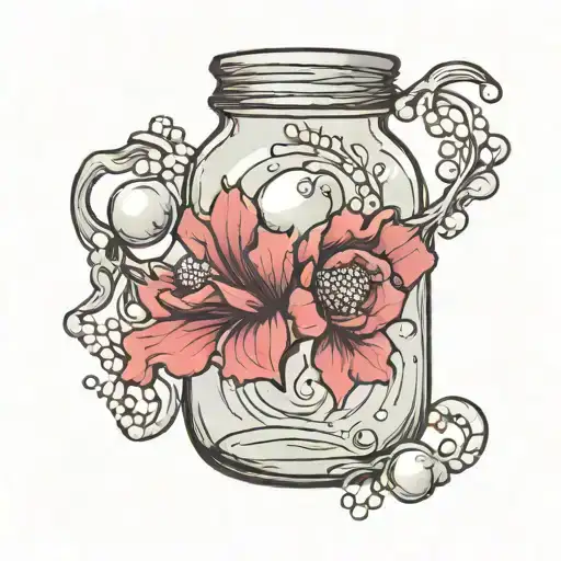 Jar With A Broken Pearl Inside