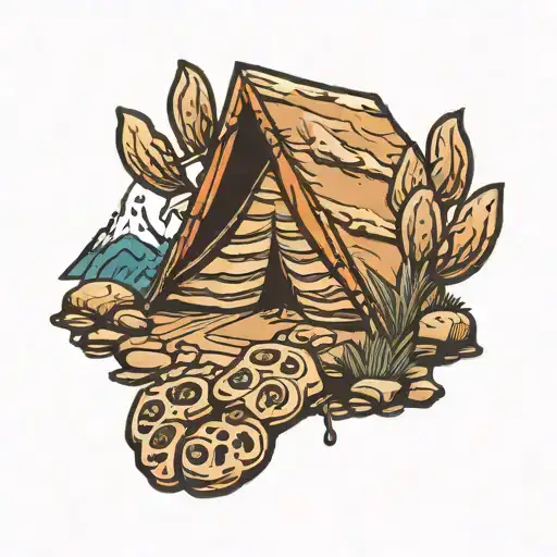 Dog Paw Hiking Catus Mountains Tent Lake Trail