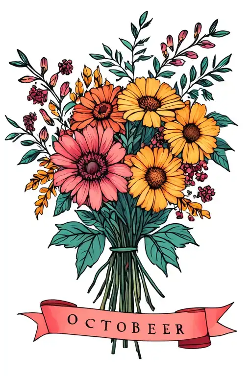 October Birth Flower Bouquet