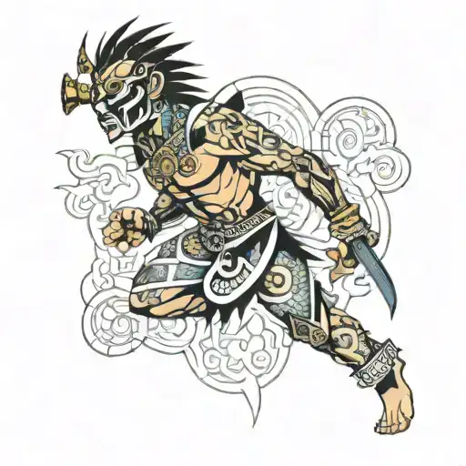 Yakuza And Aztec Warrior