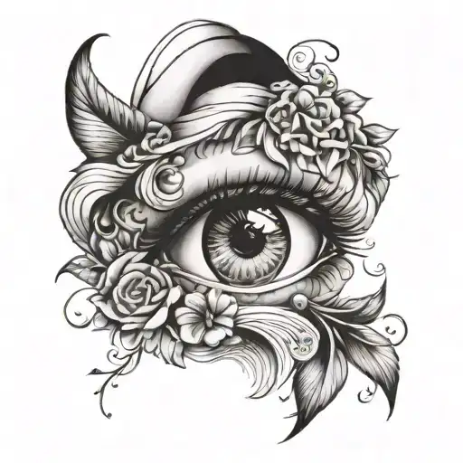 Eye And Surrealistic Portrait