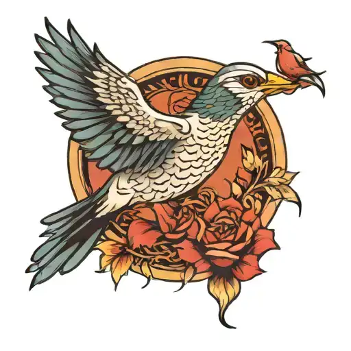 Swaley With A Bird Flying