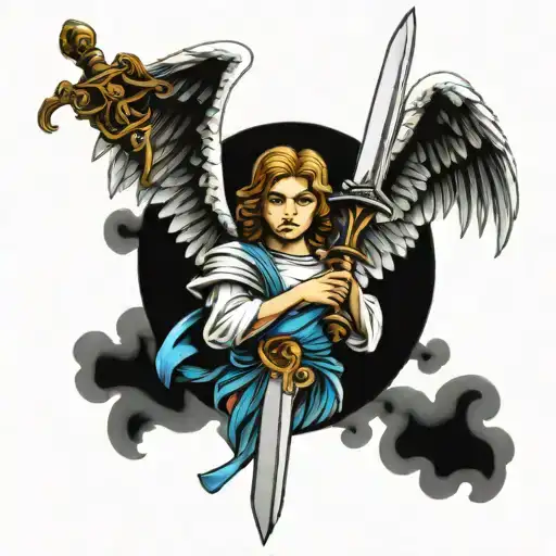 Angel Holding A Sword