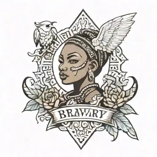 African Tradition Sign For Bravery Is Taking You