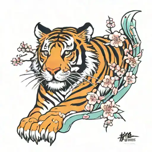 Cherry Blossom- Tiger - Wave