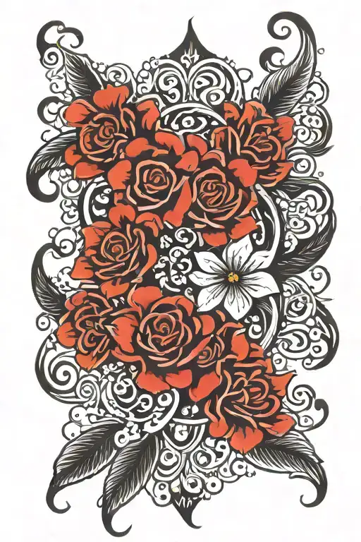 Ornamental Half Sleeve Cover Up With Dots