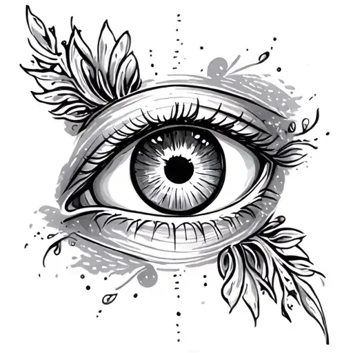 Realism Eye With Pupil Being Fingerprint