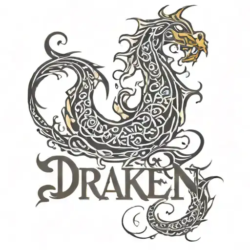 Draken Name In A Arabic Text