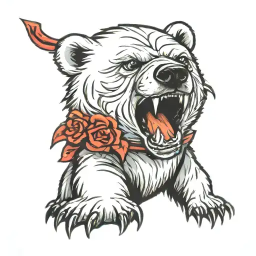 Polar Bear Cub Angry