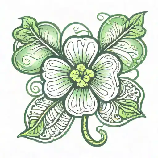 4 Leaf Clover Tattoo Inspired