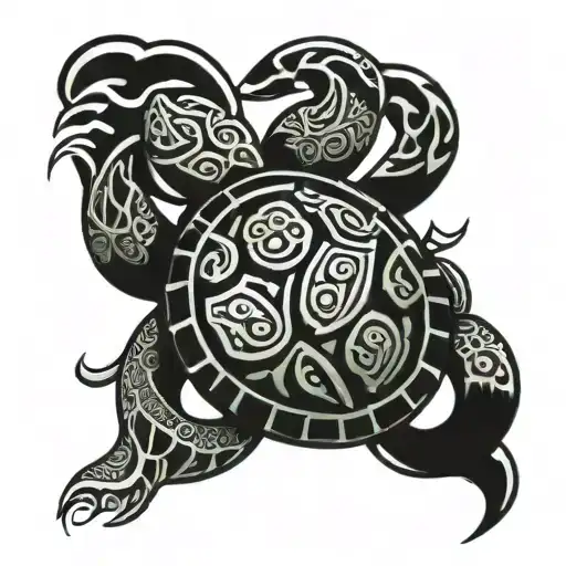 Maori Tattoo Turtle