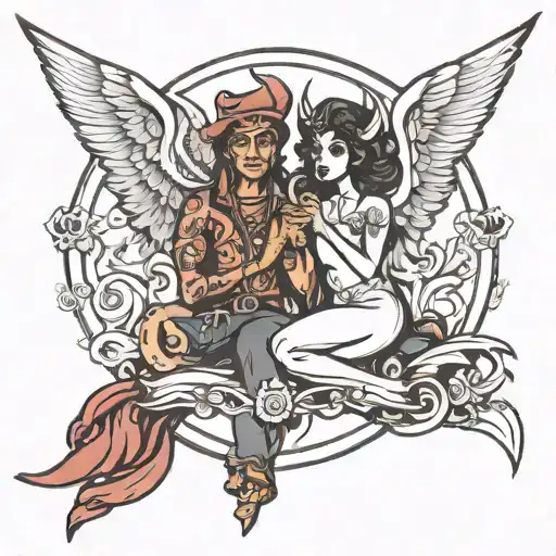 Chicano Angel And Demon