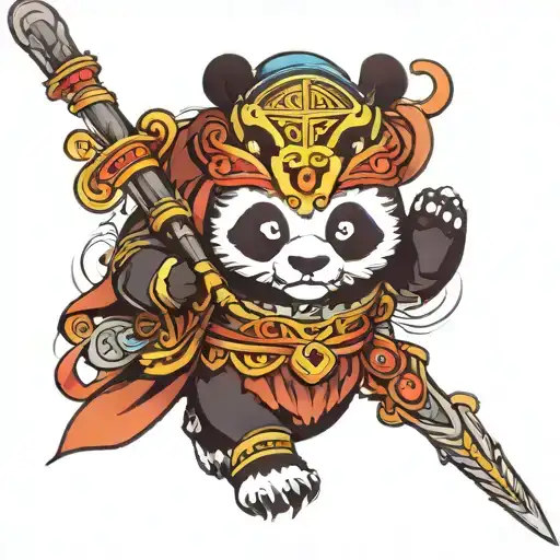 Panda Warrior Staff