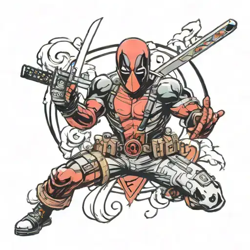 Deadpool Sniff Katana And Blood